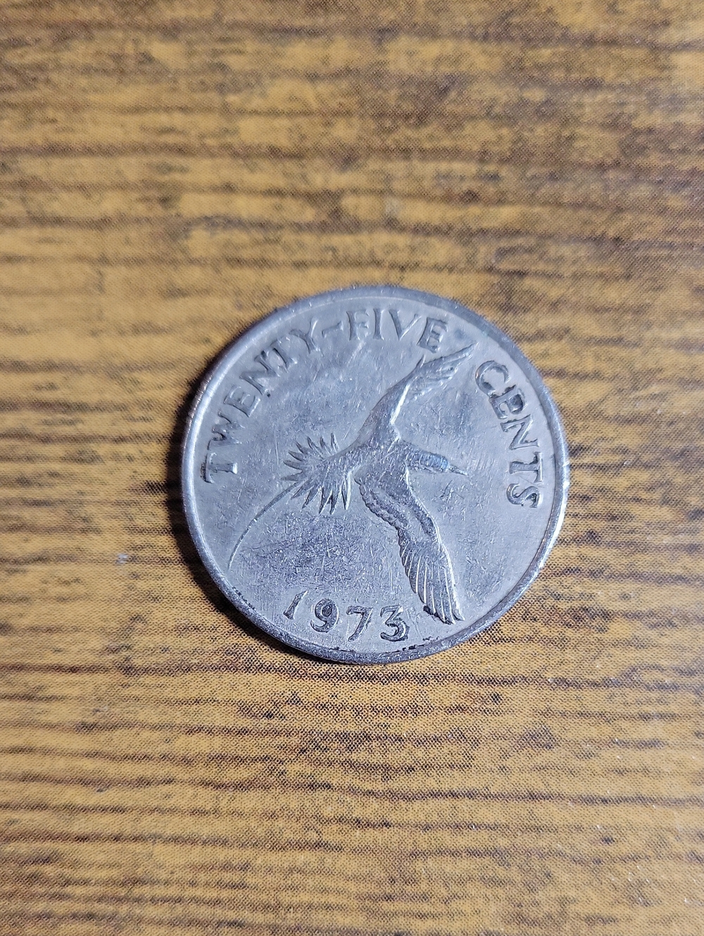 Vintage 1973 Bermuda 25 Cents Coin
